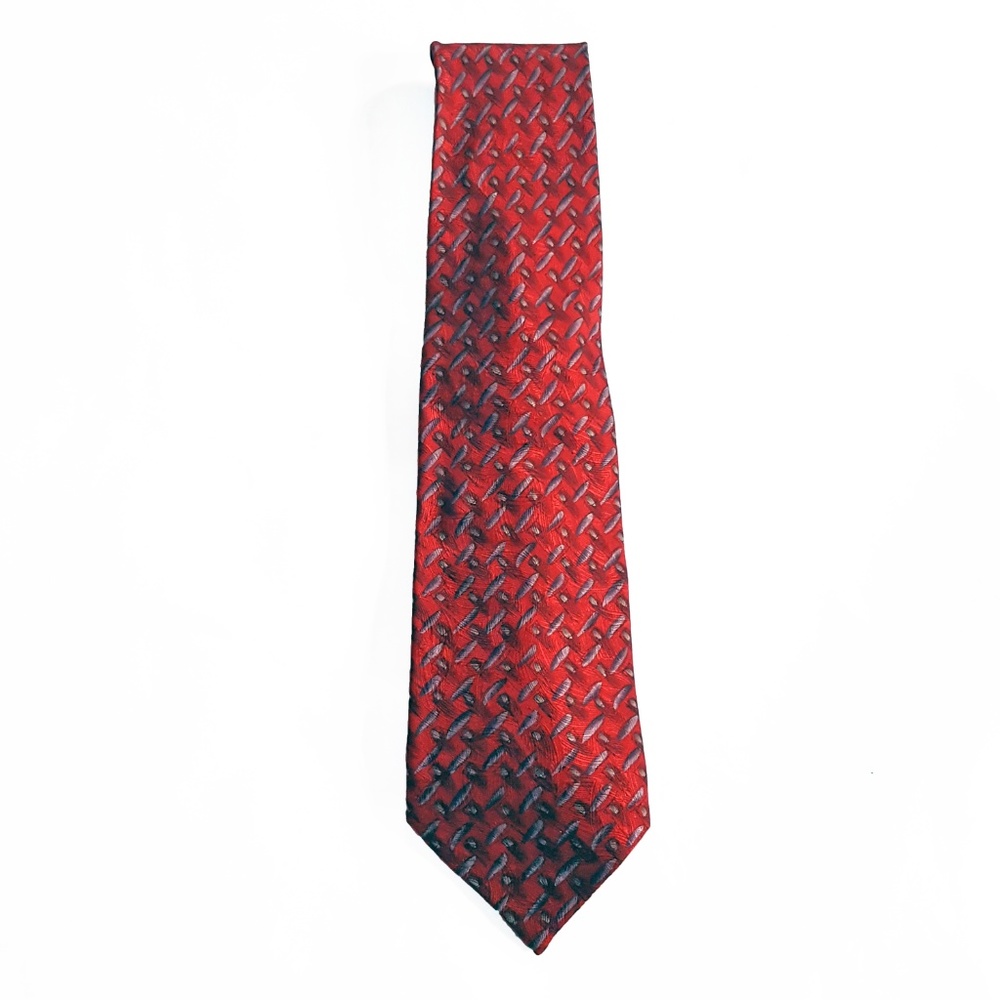 J. Garcia Sun Movement Mens Novelty Silk Tie Red - Picture 2 of 7